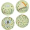 Nature Inspired Set of 4 Glass Appetizer / Dessert Plate 8" (Personalized)