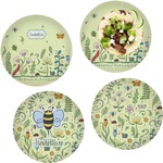 Nature Inspired Set of 4 Glass Lunch / Dinner Plate 10" (Personalized)