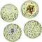 Nature & Flowers Set of Lunch / Dinner Plates