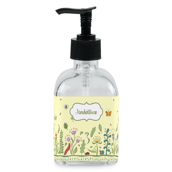 Custom Nature Inspired Glass Soap & Lotion Bottle - Single Bottle (Personalized)