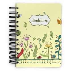 Nature Inspired Spiral Notebook - 5x7 w/ Name or Text