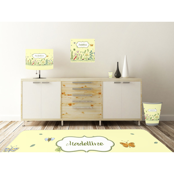 Nature & Flowers Square Wall Decal Wooden Desk