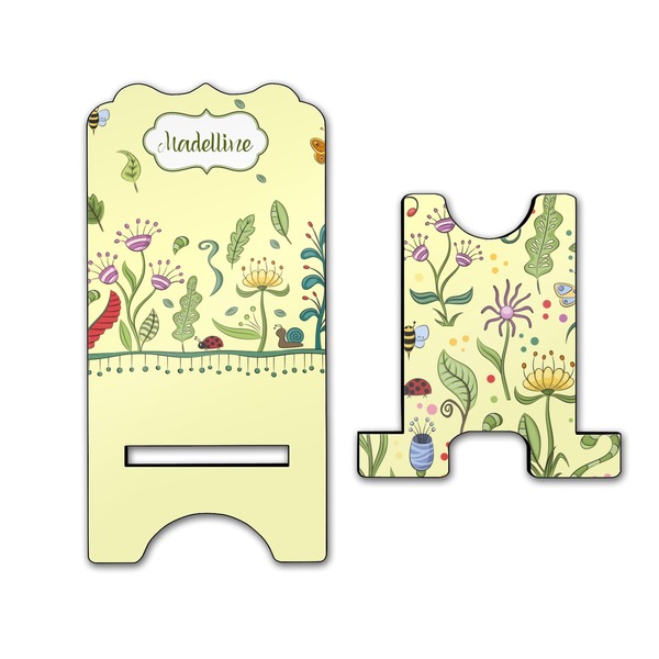Nature & Flowers Stylized Phone Stand - Front & Back - Large