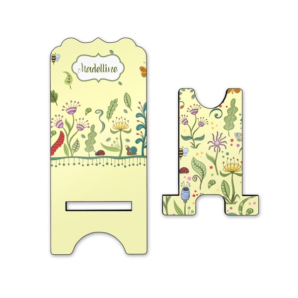 Nature & Flowers Stylized Phone Stand - Front & Back - Small