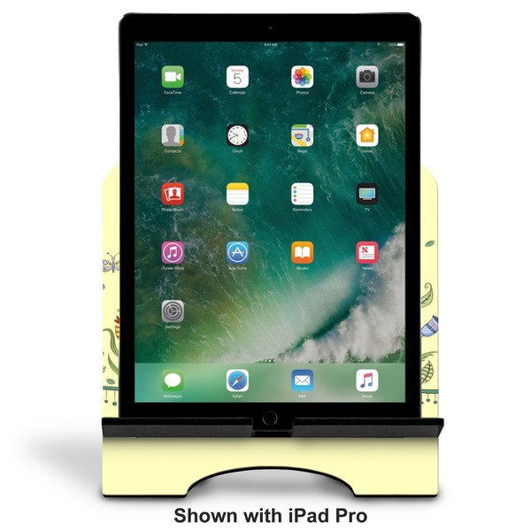 Nature & Flowers Stylized Tablet Stand - Front with ipad