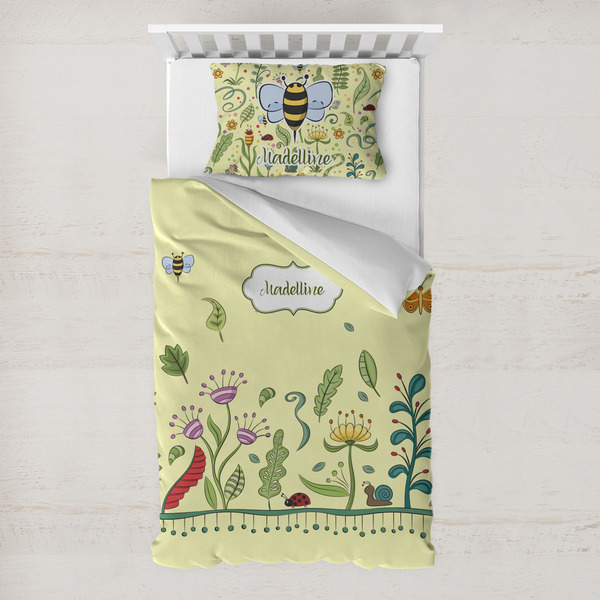 Custom Nature Inspired Toddler Bedding w/ Name or Text