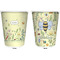 Nature & Flowers Trash Can White - Front and Back - Apvl
