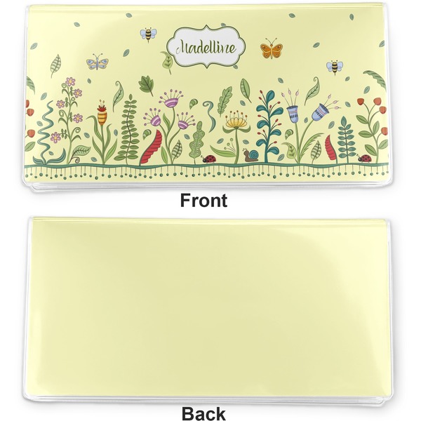 Nature & Flowers Vinyl Check Book Cover - Front and Back