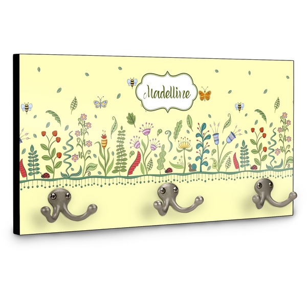 Nature & Flowers Wall Mounted Coat Hanger - Side View