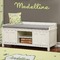 Nature & Flowers Wall Name Decal Above Storage bench