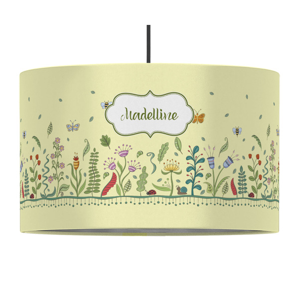 Nature Inspired 12" Drum Lampshade - PENDANT (Fabric)