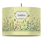 Nature Inspired 16" Drum Pendant Lamp - Fabric (Personalized)