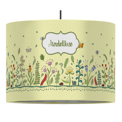 Nature Inspired 16" Drum Pendant Lamp - Fabric (Personalized)