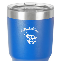 Nature Inspired 30 oz Stainless Steel Tumbler - Royal Blue - Double-Sided (Personalized)