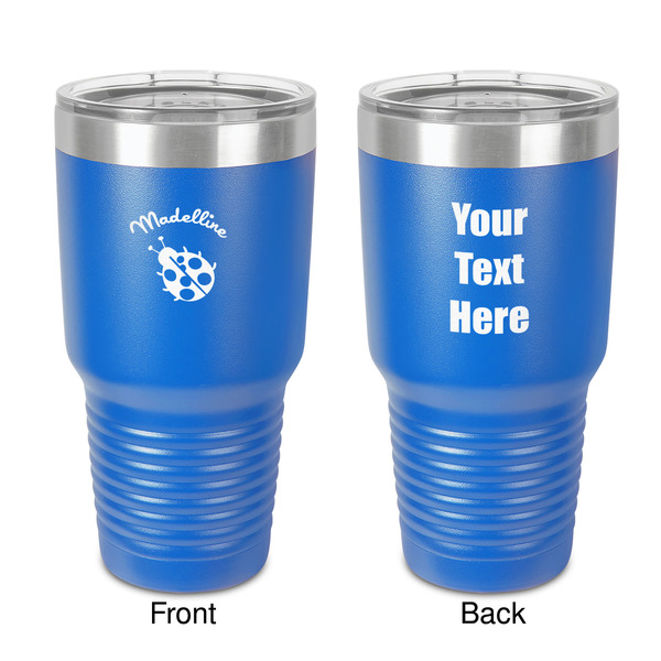 Custom Nature Inspired 30 oz Stainless Steel Tumbler - Royal Blue - Double-Sided (Personalized)