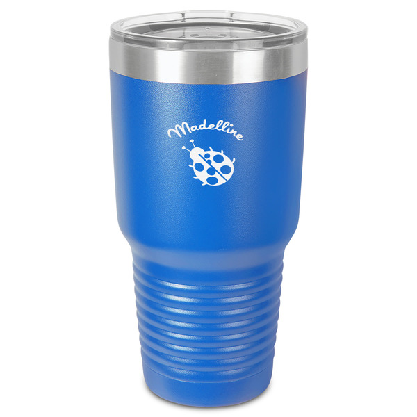 Custom Nature Inspired 30 oz Stainless Steel Tumbler - Royal Blue - Single-Sided (Personalized)