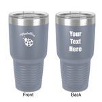 Nature Inspired 30 oz Stainless Steel Tumbler - Grey - Double-Sided (Personalized)