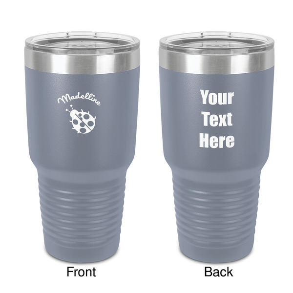 Custom Nature Inspired 30 oz Stainless Steel Tumbler - Grey - Double-Sided (Personalized)