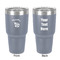 Nature Inspired 30 oz Stainless Steel Ringneck Tumbler - Grey - Double Sided - Front & Back