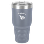 Nature Inspired 30 oz Stainless Steel Tumbler - Grey - Single-Sided (Personalized)