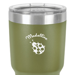 Nature Inspired 30 oz Stainless Steel Tumbler - Olive - Double-Sided (Personalized)