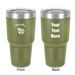 Nature Inspired 30 oz Stainless Steel Tumbler - Olive - Double-Sided (Personalized)