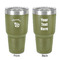 Nature Inspired 30 oz Stainless Steel Ringneck Tumbler - Olive - Double Sided - Front & Back