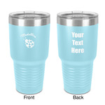 Nature Inspired 30 oz Stainless Steel Tumbler - Teal - Double-Sided (Personalized)