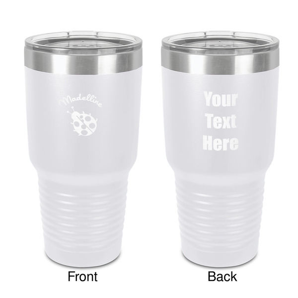 Custom Nature Inspired 30 oz Stainless Steel Tumbler - White - Double-Sided (Personalized)