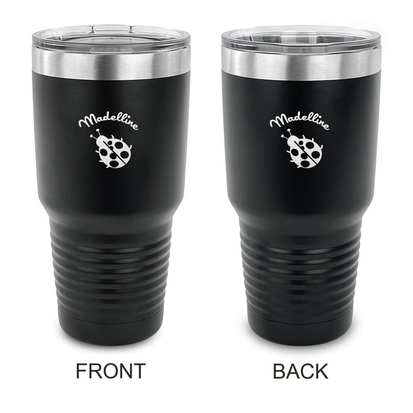 Custom Nature Inspired 30 oz Stainless Steel Tumbler - Black - Double Sided (Personalized)