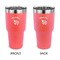 Nature Inspired 30 oz Stainless Steel Ringneck Tumblers - Coral - Double Sided - APPROVAL