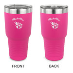 Nature Inspired 30 oz Stainless Steel Tumbler - Pink - Double Sided (Personalized)