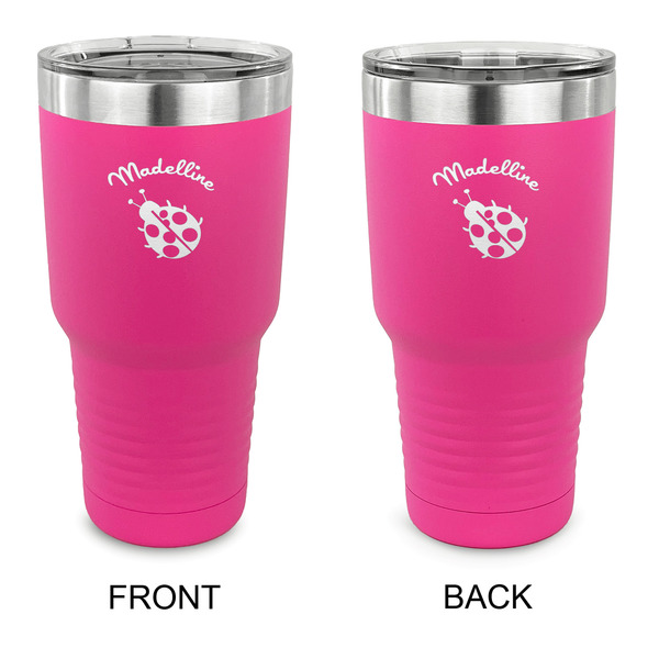 Custom Nature Inspired 30 oz Stainless Steel Tumbler - Pink - Double Sided (Personalized)