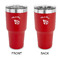 Nature Inspired 30 oz Stainless Steel Tumbler - Red - Double Sided (Personalized)
