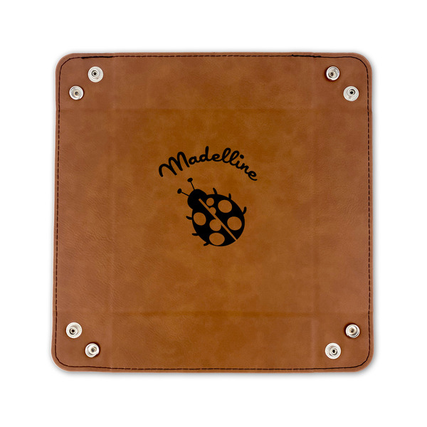 Nature Inspired 6" x 6" Leatherette Snap Up Tray - FLAT FRONT