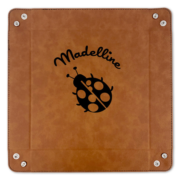 Nature Inspired 9" x 9" Leatherette Snap Up Tray - APPROVAL (FLAT)