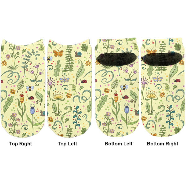 Nature Inspired Adult Ankle Socks - Double Pair - Front and Back - Apvl