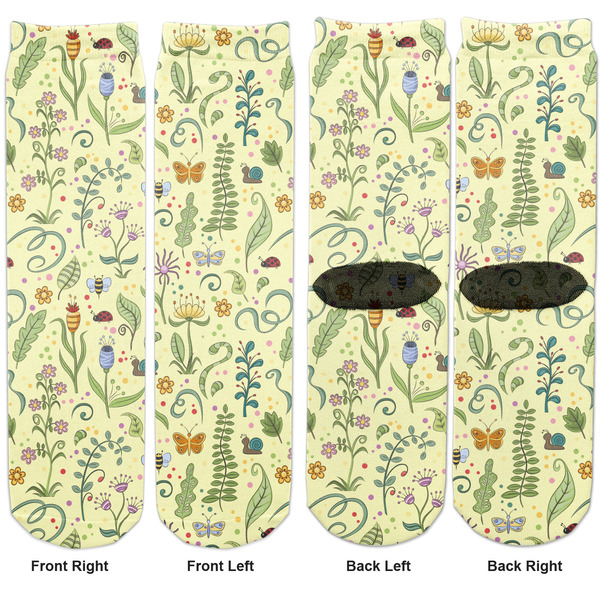 Nature Inspired Adult Crew Socks - Double Pair - Front and Back - Apvl