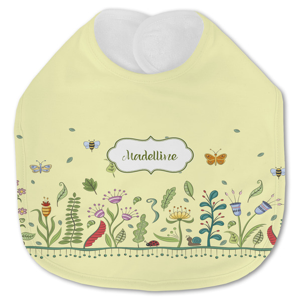 Custom Nature Inspired Jersey Knit Baby Bib w/ Name or Text
