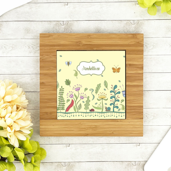 Nature Inspired Bamboo Trivet with 6" Tile - LIFESTYLE