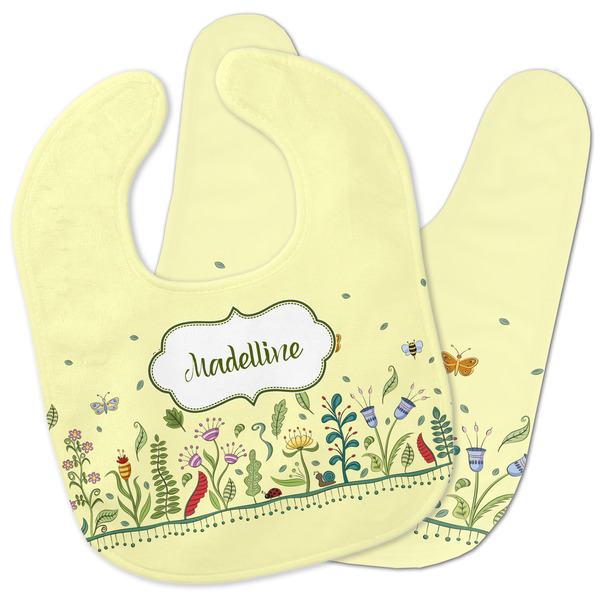 Custom Nature Inspired Baby Bib w/ Name or Text