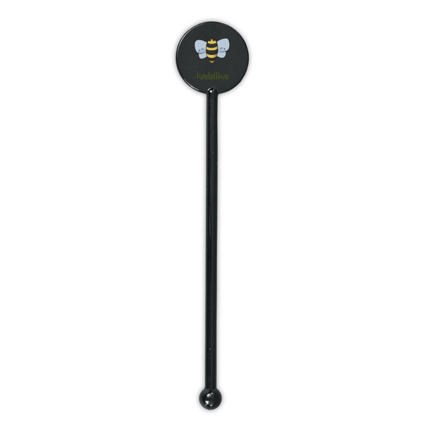 Nature Inspired Black Plastic 5.5" Stir Stick - Round - Single Stick