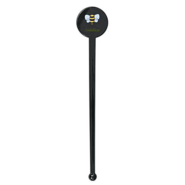 Nature Inspired Black Plastic 7" Stir Stick - Round - Single Stick