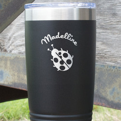 Nature Inspired 20 oz Stainless Steel Tumbler - Black - Single Sided (Personalized)