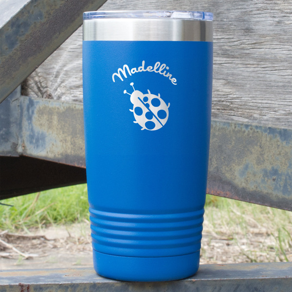 Custom Nature Inspired 20 oz Stainless Steel Tumbler - Royal Blue - Single Sided (Personalized)
