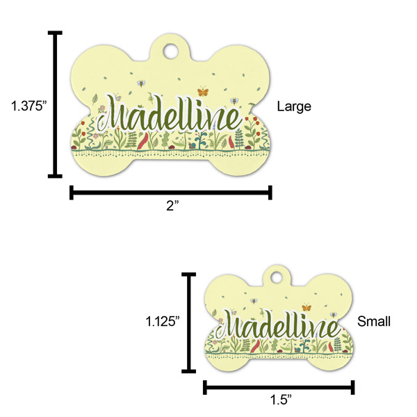 Nature Inspired Bone Shaped Dog ID Tag - Large - Scale