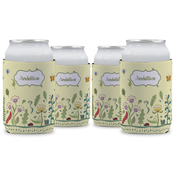 Custom Nature Inspired Can Cooler (12 oz) - Set of 4 w/ Name or Text