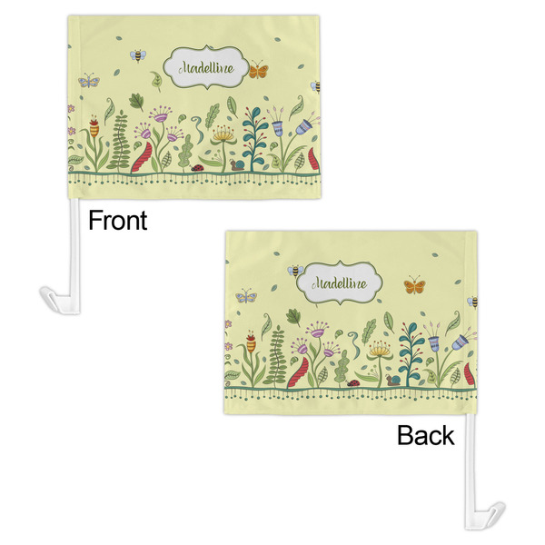 Nature Inspired Car Flag - 11" x 8" - Front & Back View