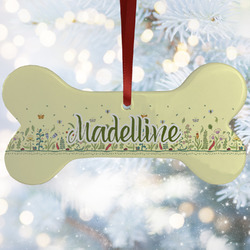 Nature Inspired Ceramic Dog Ornament w/ Name or Text