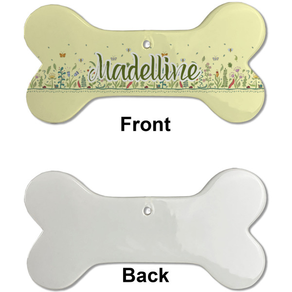 Nature Inspired Ceramic Flat Ornament - Bone Front & Back Single Print (APPROVAL)